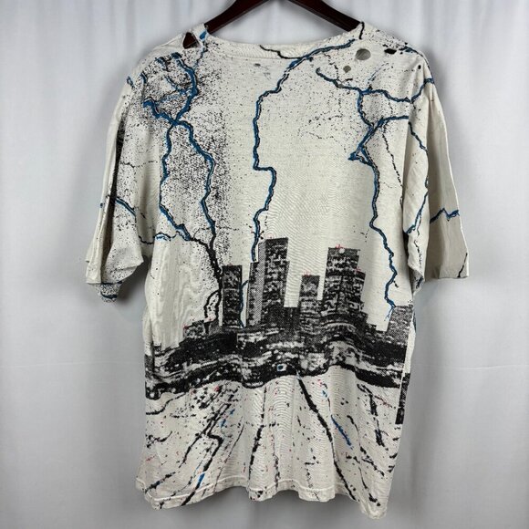 Rare Vintage "Night Flight" Basketball Graphic Tee - Picture 3 of 5